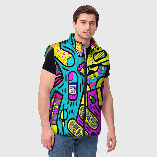 Мужской жилет Стандартные подарки мужчинам / 3D-Светло-серый – фото 3