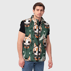 Мужской жилет Анимешный лис фенек, цвет: 3D-черный — фото 2