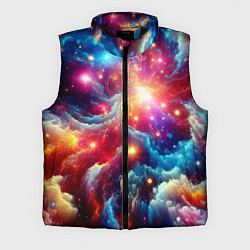 Мужской жилет Colorfull neon space clouds - ai art fantasy, цвет: 3D-черный