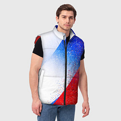 Мужской жилет Цвета флага России абстрактный, цвет: 3D-красный — фото 2