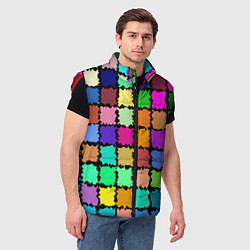 Мужской жилет Лоскутки, цвет: 3D-красный — фото 2