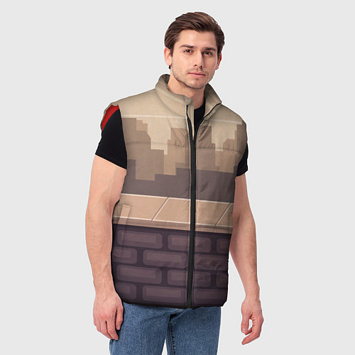 Мужской жилет Смотровая площадка / 3D-Красный – фото 3