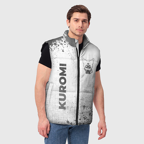 Мужской жилет Kuromi - white gradient вертикально / 3D-Черный – фото 3