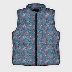 Мужской жилет Деревенский абстрактный цветочный узор, цвет: 3D-светло-серый
