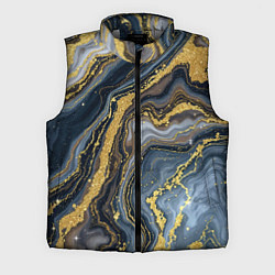 Мужской жилет Золотые диагонали, цвет: 3D-светло-серый