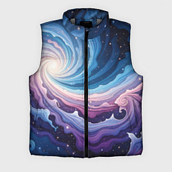Мужской жилет Космическая волна, цвет: 3D-светло-серый