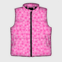 Мужской жилет Малиново розовые пузыри и горохи, цвет: 3D-черный