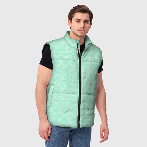 Мужской жилет Аквамарин однотонный текстурированный / 3D-Черный – фото 3