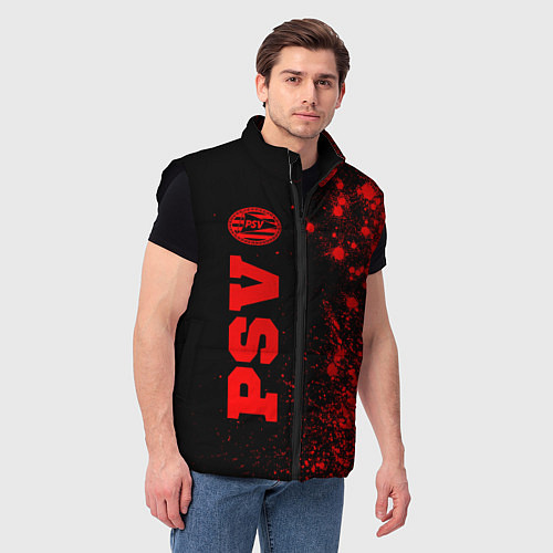 Мужской жилет PSV - red gradient по-вертикали / 3D-Черный – фото 3