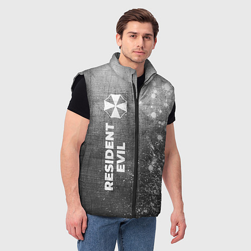 Мужской жилет Resident Evil - grey gradient по-вертикали / 3D-Черный – фото 3