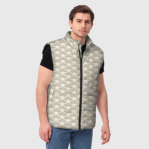 Мужской жилет Геометричный узор в японском стиле / 3D-Черный – фото 3