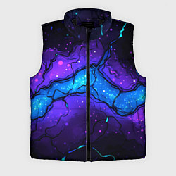 Мужской жилет Синяя звездная полоса в плите текстура, цвет: 3D-черный