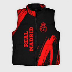Мужской жилет Real Madrid - red gradient вертикально, цвет: 3D-черный