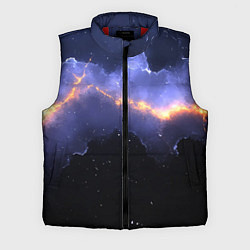 Мужской жилет Молния в фиолетовом небе текстура, цвет: 3D-красный