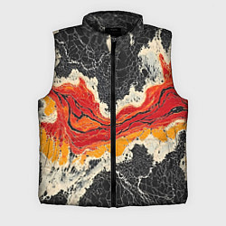 Мужской жилет Красно-черная потертая текстура, цвет: 3D-черный