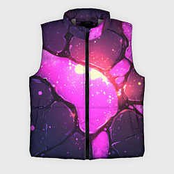 Мужской жилет Розовая текстура разлом плит, цвет: 3D-светло-серый