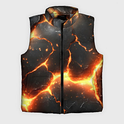 Мужской жилет Лава и разлом плит, цвет: 3D-светло-серый