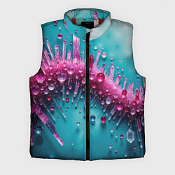 Мужской жилет Розовые кристаллы, цвет: 3D-красный