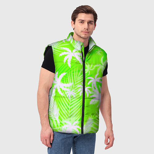 Мужской жилет Кислотные тропики / 3D-Черный – фото 3