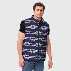 Мужской жилет Морские канаты, цвет: 3D-черный — фото 2