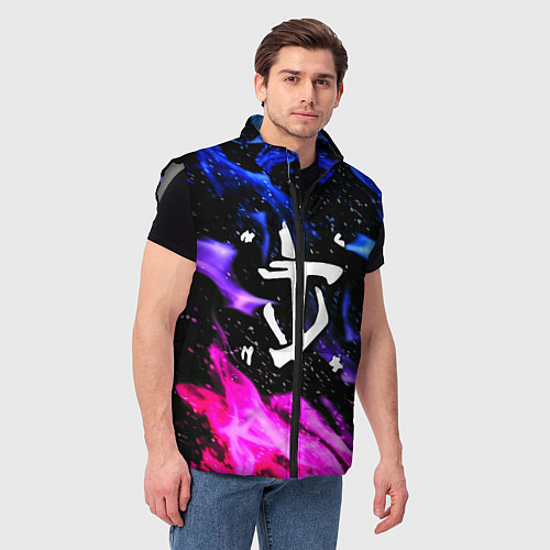 Мужской жилет Doom flame neon / 3D-Светло-серый – фото 3