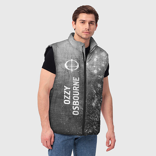 Мужской жилет Ozzy Osbourne - grey gradient по-вертикали / 3D-Черный – фото 3