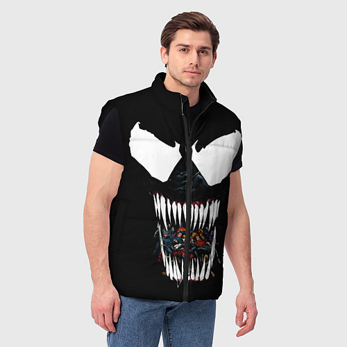 Мужской жилет Веном жрет / 3D-Черный – фото 3