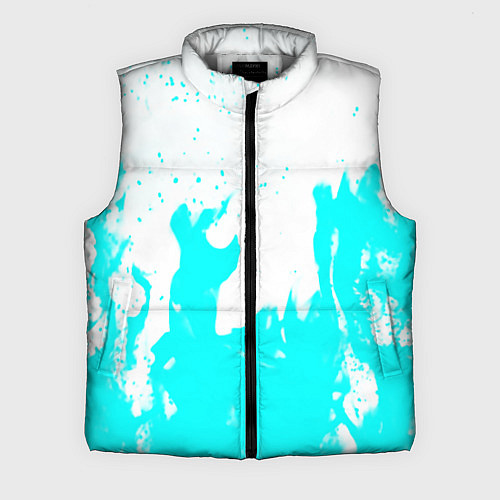 Мужской жилет Голубой огонь текстура / 3D-Светло-серый – фото 1