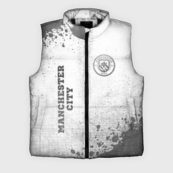 Мужской жилет Manchester City - white gradient вертикально, цвет: 3D-черный