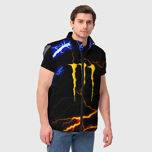 Мужской жилет Monster energy storm / 3D-Светло-серый – фото 3