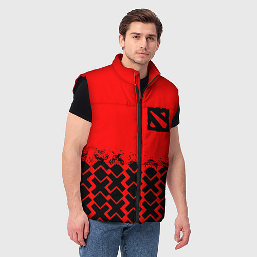 Мужской жилет Dota игровой паттерн / 3D-Черный – фото 3