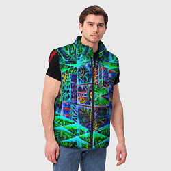 Мужской жилет Психоделика узор кислотный, цвет: 3D-красный — фото 2