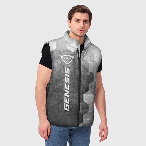 Мужской жилет Genesis - grey gradient по-вертикали / 3D-Черный – фото 3