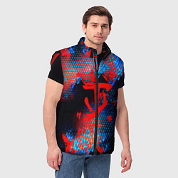 Мужской жилет Doom космическая абстракция, цвет: 3D-красный — фото 2