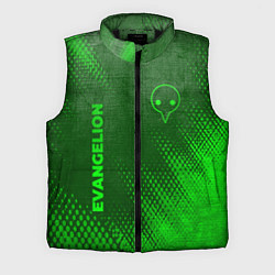 Мужской жилет Evangelion - green gradient вертикально, цвет: 3D-черный