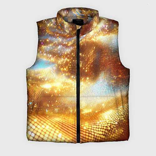 Мужской жилет Блестящая золотая текстура / 3D-Светло-серый – фото 1