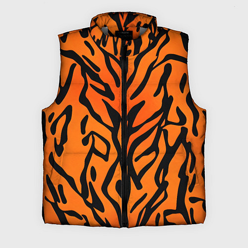 Мужской жилет Тигровый огненный паттерн / 3D-Светло-серый – фото 1