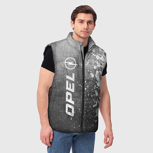 Мужской жилет Opel - grey gradient по-вертикали / 3D-Черный – фото 3