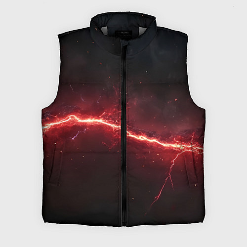 Мужской жилет Красная линия - молния / 3D-Светло-серый – фото 1