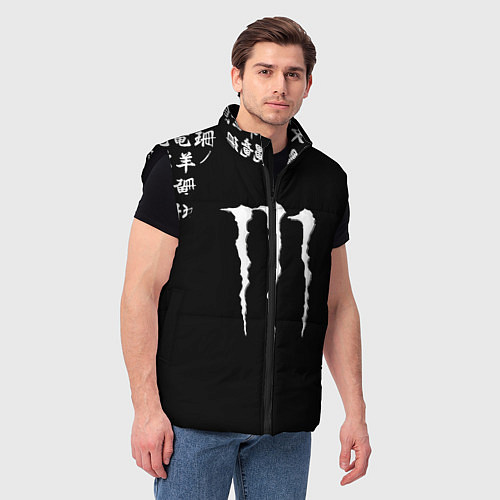 Мужской жилет Monster energy japan symbol / 3D-Черный – фото 3