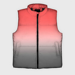 Мужской жилет Бледный красно-серый градиент, цвет: 3D-черный