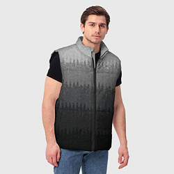 Мужской жилет Градиент полосами тёмно-серый графитовый, цвет: 3D-черный — фото 2