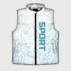 Мужской жилет Sport бело-голубой, цвет: 3D-светло-серый