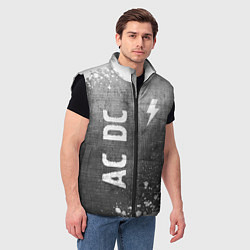 Мужской жилет AC DC - grey gradient вертикально, цвет: 3D-черный — фото 2