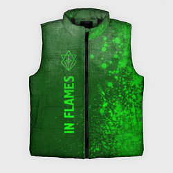 Мужской жилет In Flames - green gradient по-вертикали, цвет: 3D-черный