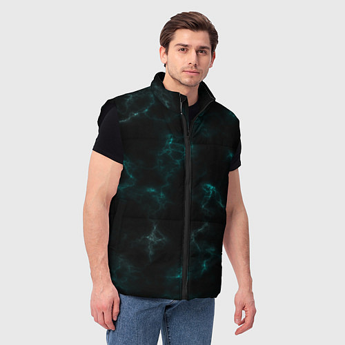 Мужской жилет Color black turquoise / 3D-Черный – фото 3