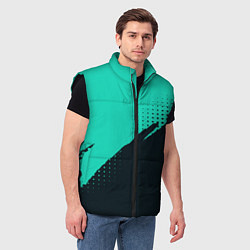 Мужской жилет Color black light blue, цвет: 3D-черный — фото 2