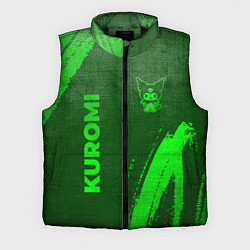 Мужской жилет Kuromi - green gradient вертикально, цвет: 3D-черный