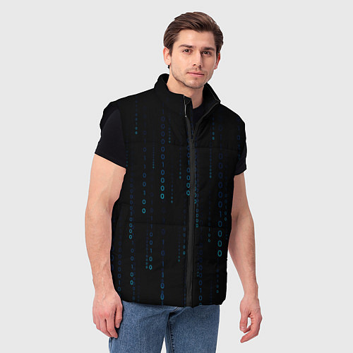 Мужской жилет Color black blue / 3D-Черный – фото 3