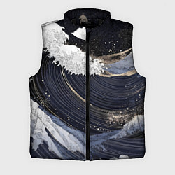 Мужской жилет Волны моря с блестками, цвет: 3D-черный